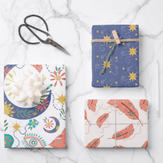 Tasche voller Glimmers Boho-Geschenkpapier Geschenkpapier Set