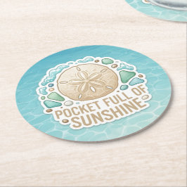 Tasche voller Sonnenschein Runder Pappuntersetzer
