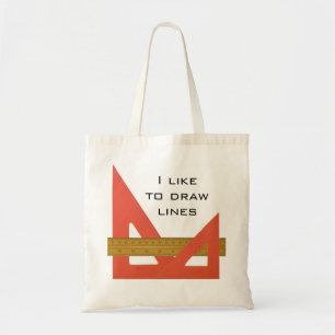 Tasche von Dreiecken und Maßstäben