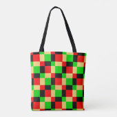 Tasche von farbigen geometrischen Blockquadraten (Rückseite)