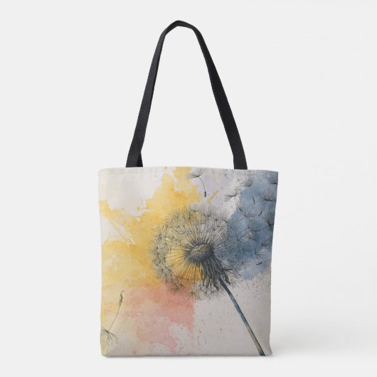 Tasche Watercolor Dandelion (Rückseite)