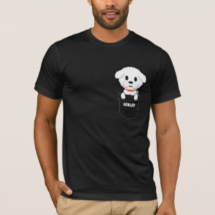 Taschen-Bichon-Frisé-Welpe süßer Hund T-Shirt