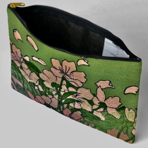 Taschen-Druck-Cut-Sew-Tasche mit rosa Blüten-Kaska Zubehörtasche