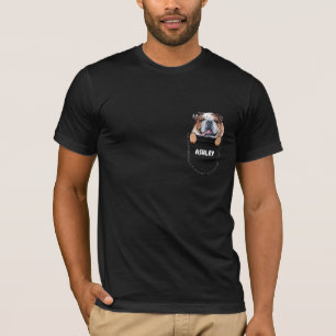 Taschen-Englisch Bulldoggen-Welpe süßer Hund T-Shirt