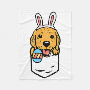 Taschen-Golden-Retriever-Häschen Süßes Ostern Hund Fleecedecke