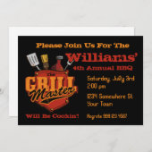 Taschen-Grill-Meister-GRILLEN Einladungen (Vorne/Hinten)