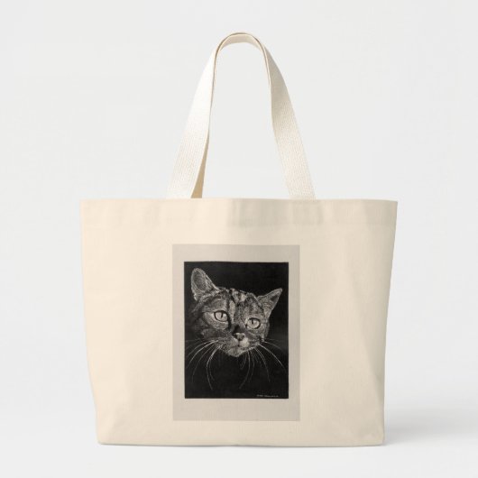 Taschen-Kunst-Katzen-Gesicht Jumbo Stoffbeutel (Vorne)