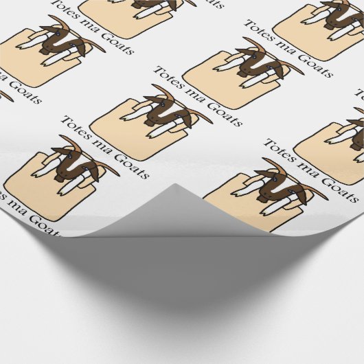 Taschen-MA-Ziegen (mit Text) Geschenkpapier (Ecke)
