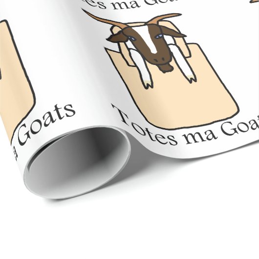 Taschen-MA-Ziegen (mit Text) Geschenkpapier (Rolleneckpunkt)