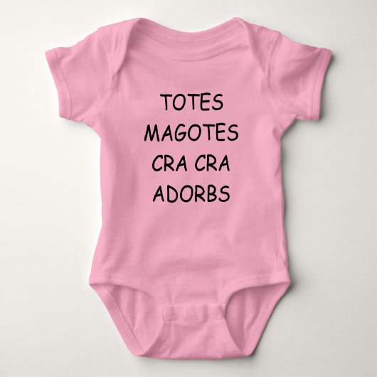 TASCHEN MAGOTES CRA CRA ADORBS BABY STRAMPLER (Vorderseite)