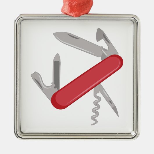 Taschen-Messer Silbernes Ornament (Vorne)