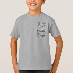Taschen-niedliche graue Pelz-Chinchilla T-Shirt