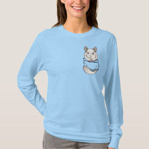 Taschen-niedliche weiße Pelz-Chinchilla T-Shirt