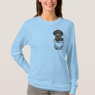 Taschen-niedlicher Pudel-Welpen-Hund T-Shirt