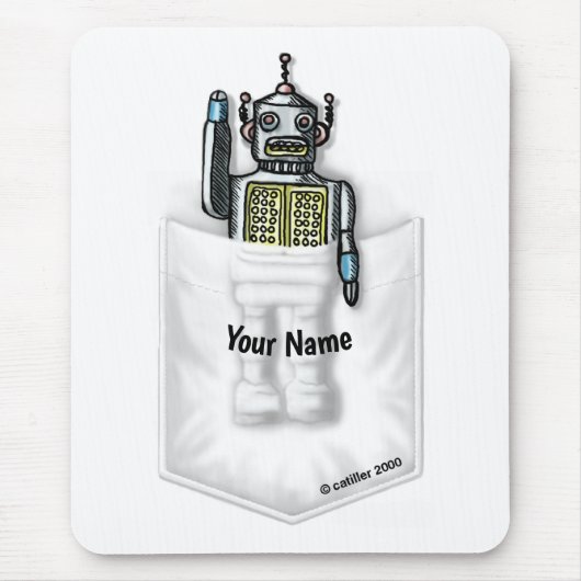 Taschen-Roboter-Mauspad Mousepad (Vorne)