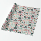 Taschen, Schleifen & Lattes Geschenkpapier (Ungerollt)