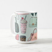 Taschen, Schleifen & Lattes Kaffeetasse (Vorderseite Links)