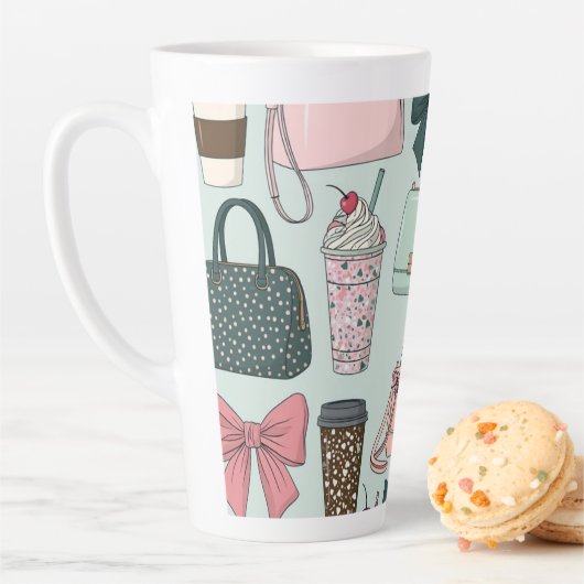 Taschen, Schleifen & Lattes Milchtasse (Beispiel)