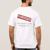 Taschen-Schutz und Identifikations-Abzeichen T-Shirt (Rückseite)
