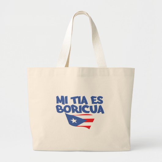 Taschen-Tasche MI Tia Es Boricua Jumbo Stoffbeutel (Vorne)