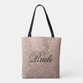Taschen-Tasche - Rosen-GoldGlitzer-Fab Braut Tasche (Rückseite)