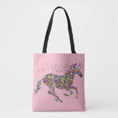 Taschen-Taschebunte Unicorn-Rosa-Geschenk-Tasche Tasche (Vorderseite)
