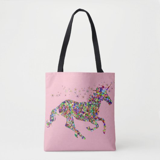 Taschen-Taschebunte Unicorn-Rosa-Geschenk-Tasche Tasche (Vorderseite)