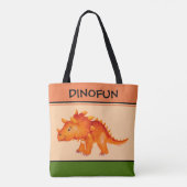 TASCHEN-TASCHEN-DINOSAURIER-PERSONALISIERTER NAME TASCHE (Rückseite)