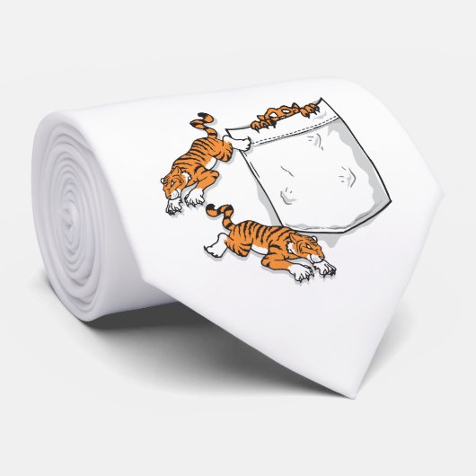 Taschen-Tiger Krawatte (Gerollt)