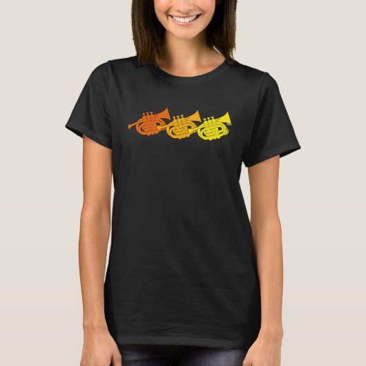 Taschen-Trompeter Blechbläser Blechblasmusik-Enthu T-Shirt (Vorderseite)