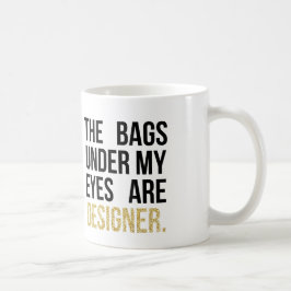 Taschen unter den Augen sind Designer-Glitzer Kaffeetasse