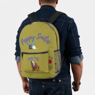Taschendruck mit Poppy lächelt zum Nähen Bedruckter Rucksack