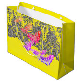 TASCHENFLÄCHE UND TASCHENFLÄCHEN GROßE GESCHENKTÜTE (Rückseite Schrägansicht)