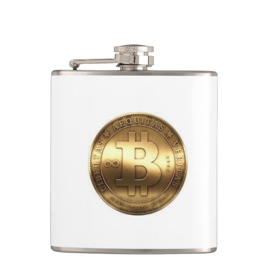 taschenflasche bitcoin flachmann (Vorderseite)