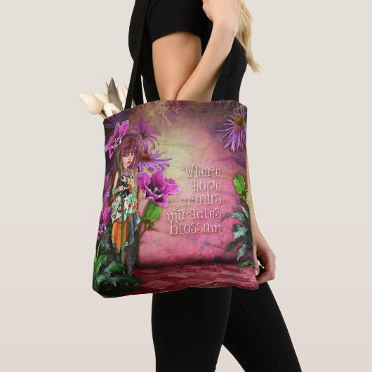 Taschenkunsttasche - wo Hoffnung Wunderblüte Tasche (Von Nahem)