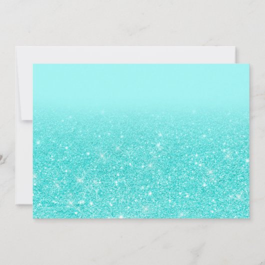 Taschenlampe für Storchenjunge Glitzer Babydusche Einladung (Rückseite)