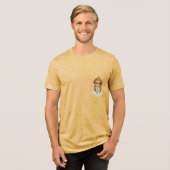 Taschenpartyfaultier Tri-Blend Shirt (Vorderseite voll)