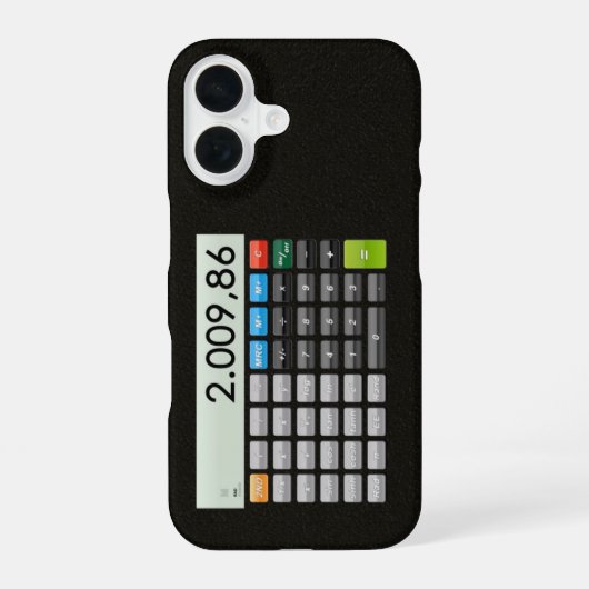 Taschenrechner-App iPhone 16 Hülle (Rückseite)