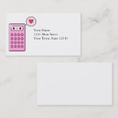 Taschenrechner-Liebe Visitenkarte (Vorne/Hinten)