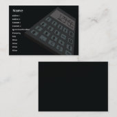 Taschenrechner - mollig visitenkarte (Vorne/Hinten)