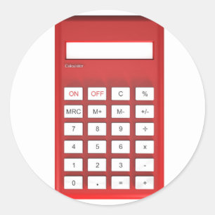 Taschenrechner Runder Aufkleber