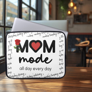 Taschenrechner-Tasche 'Mom Mode All Day Every Day' Laptopschutzhülle