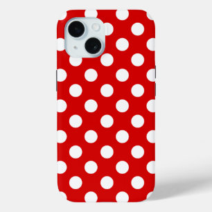 Taschenrot mit weißem Polka-Punktmuster Case-Mate iPhone Hülle