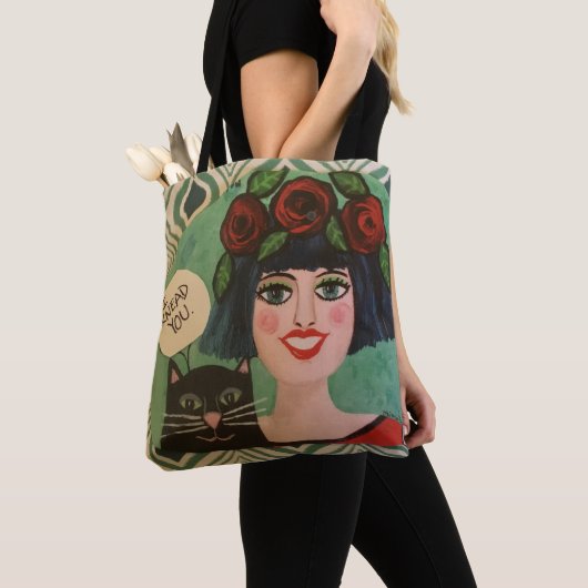 Taschentasche für Katzenliebhaber Tasche (Von Nahem)