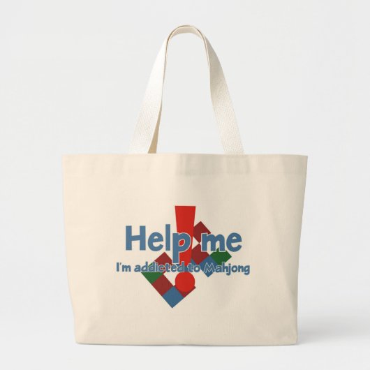 Taschentasche Mahjong Süchtigen Jumbo Stoffbeutel (Vorne)
