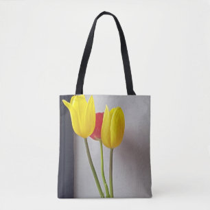 Taschentasche mit drei bunte Tulpen Tasche