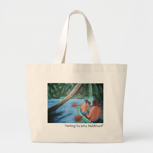 Taschentasche mit Paaren im Kanu Jumbo Stoffbeutel (Vorne)