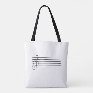Taschentasche, -Musiknoten und -personal Tasche