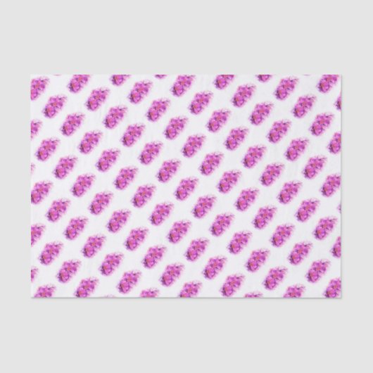 Taschentuch aus rosa Orchideen Seidenpapier (Vorderseite)