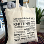 Taschentuch - Knitter's Word Collage Tragetasche